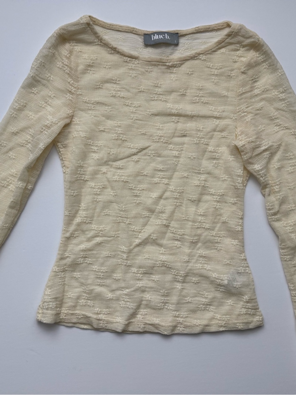 90s Y2K Coquette Fairycore Festival Going Out Sheer Floral Knit Top